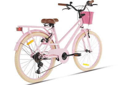 Nova Girls' Bike 22 inch - 7 Gears - Pink + Basket