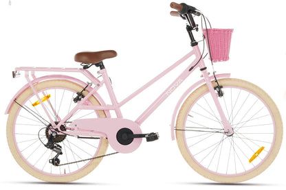 Nova Girls' Bike 22 inch - 7 Gears - Pink + Basket