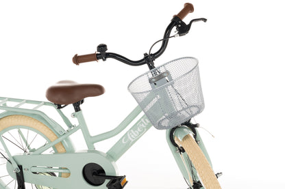 Liberty girls' bicycle Green 12 inch + basket