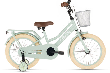 Liberty girls' bicycle Green 12 inch + basket