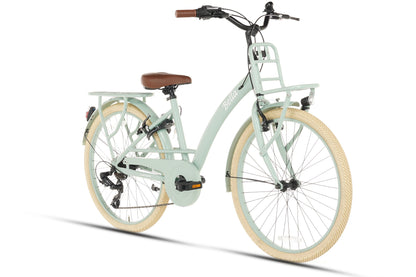 Bella Girls' Bicycle 26 inch - 7 Gears - Green