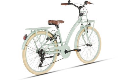 Bella Girls' Bicycle 26 inch - 7 Gears - Green