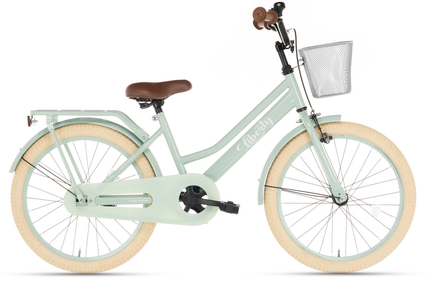 Liberty girls' bicycle Green 22 inch + basket
