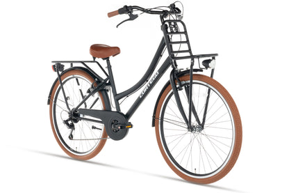Transporter Girls' Bike 24 inch - 7 Gears - Matte Black