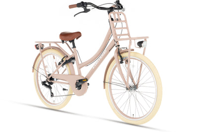 Transporter Meisjesfiets 24 inch - 7 Versnellingen - Zalm