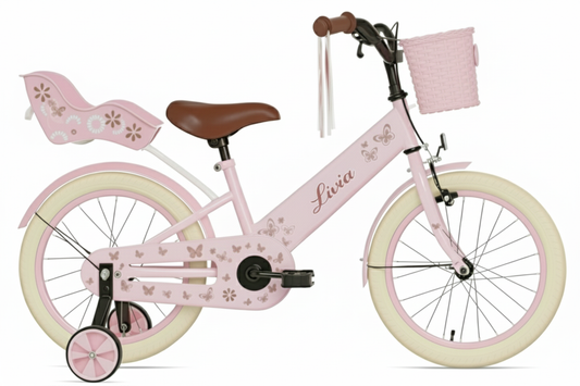 Livia meisjesfiets Roze 14 inch