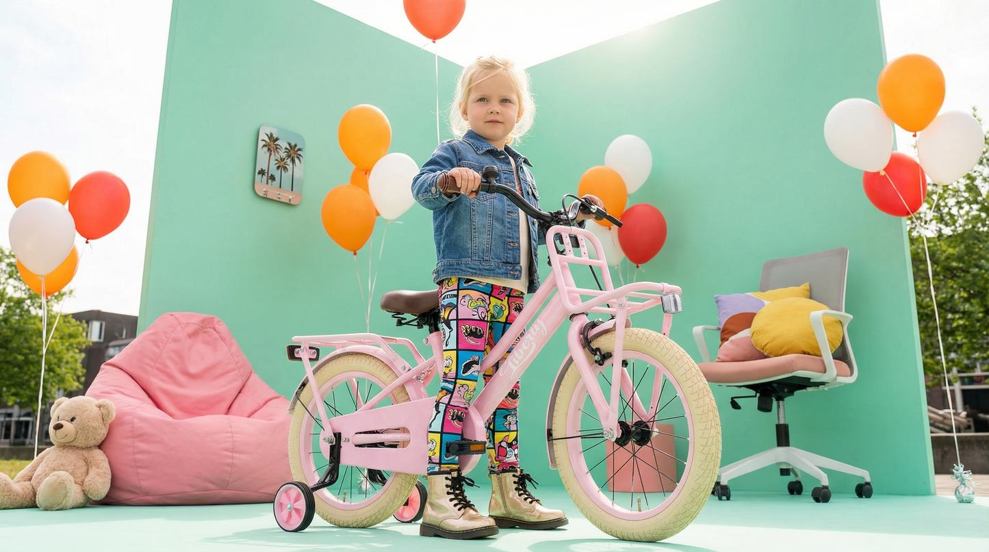 Liberty meisjesfiets Roze 16 inch
