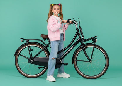 Cargo Meisjesfiets 26 inch - 3 Versnellingen - Mat-Zwart