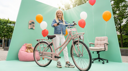 Cargo Meisjesfiets 26 inch - 3 Versnellingen - Zalm