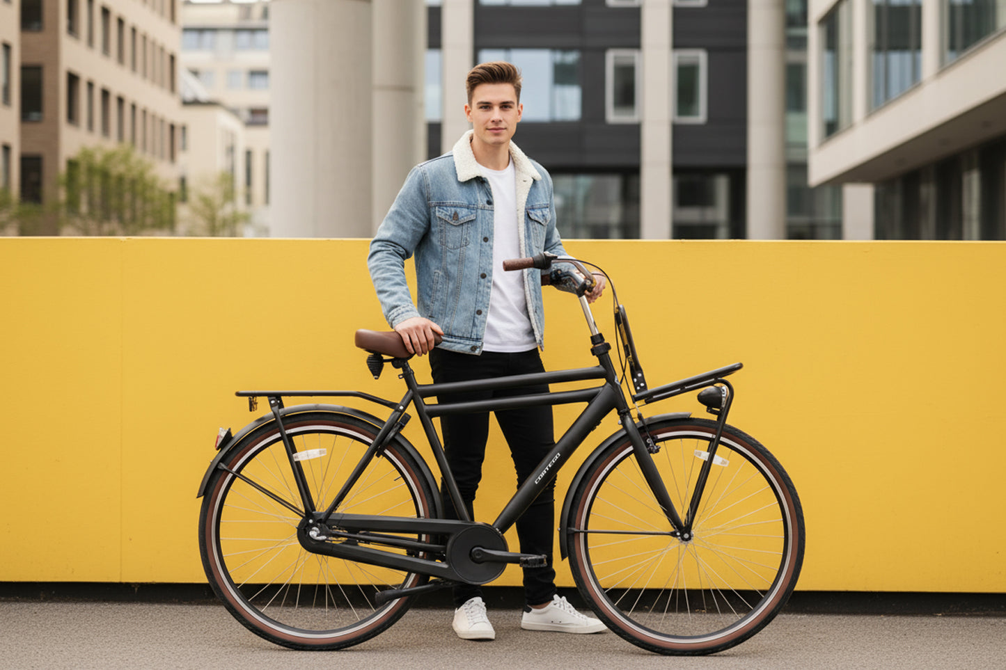 Cargo Herenfiets 3 Versnellingen Mat-Zwart