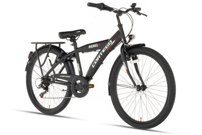 Rebel Boys' Bike 26 Inch Black - 6 Gears