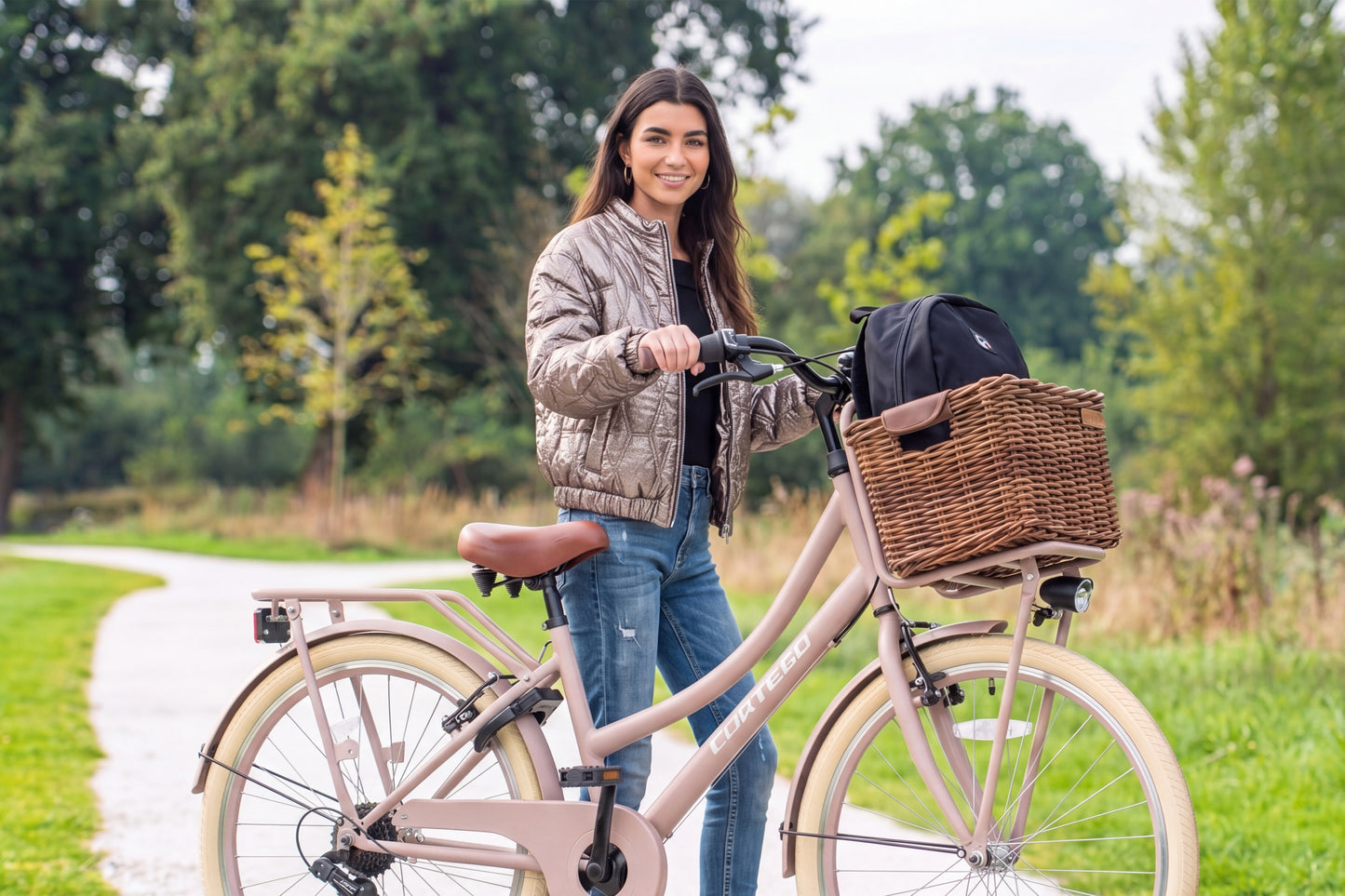 Transporter Meisjesfiets 26 inch - 7 Versnellingen - Zalm